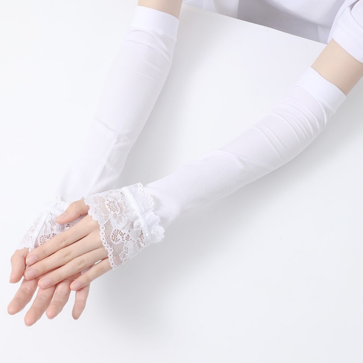 Women Long Elastic Arm Sleeve  - đánh giá và giá Fingerless Glove Knit