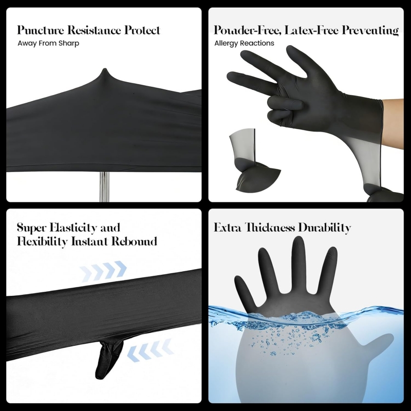 Kids Black Nitrile Disposable  - đánh giá và giá Latex Disposable Glove